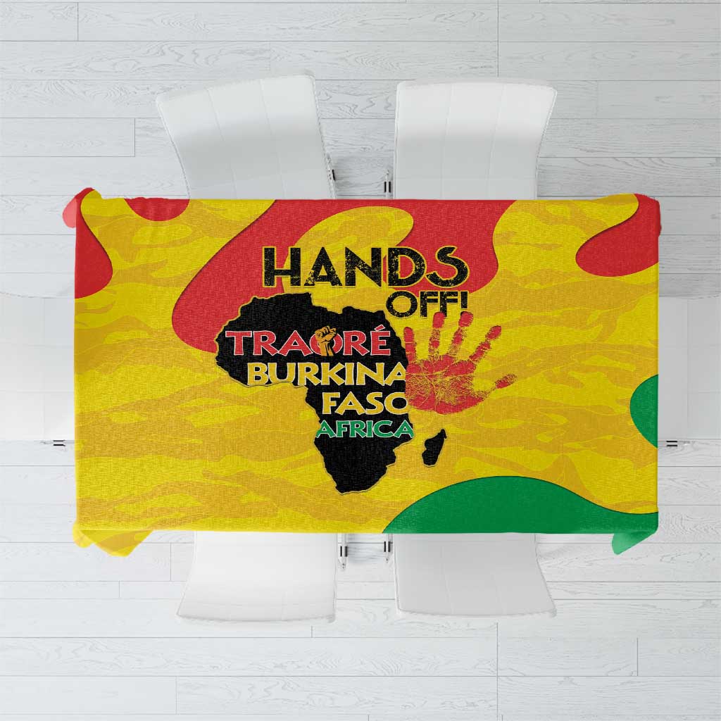 Hands Off Traore Burkina Faso Africa Tablecloth