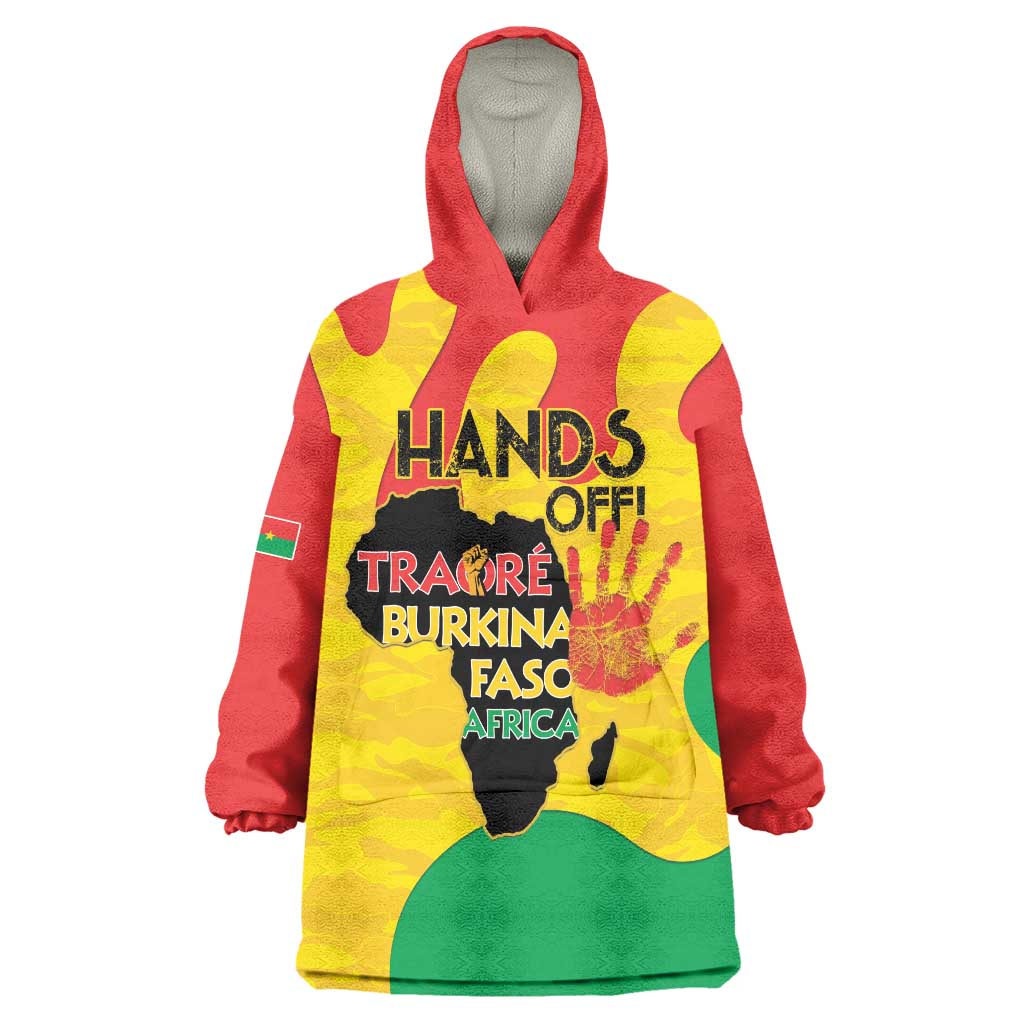 Hands Off Traore Burkina Faso Africa Wearable Blanket Hoodie