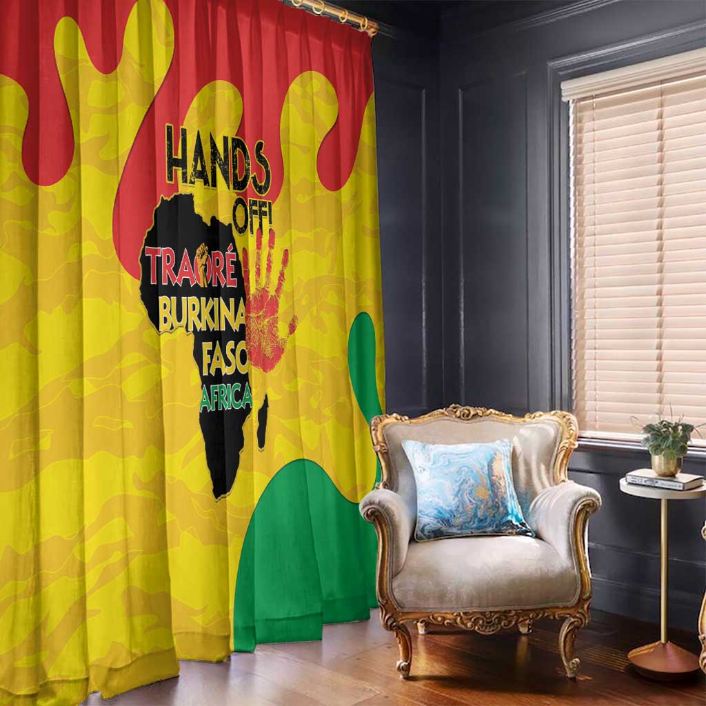 Hands Off Traore Burkina Faso Africa Window Curtain