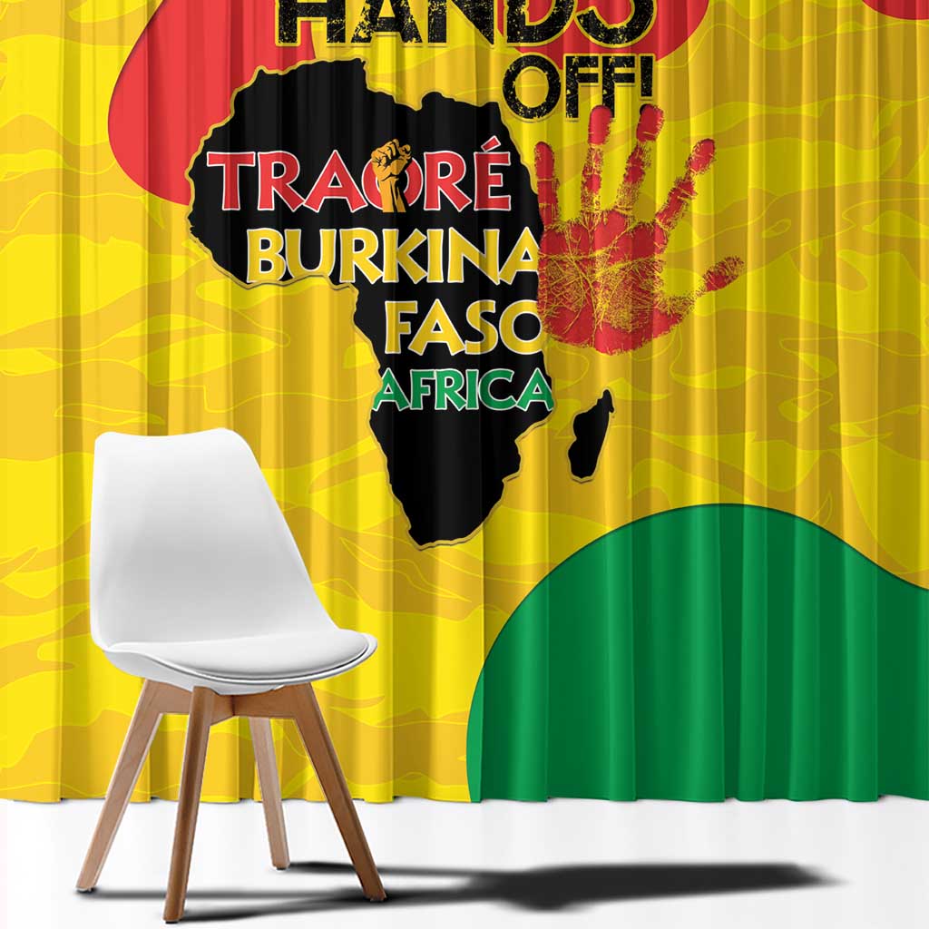 Hands Off Traore Burkina Faso Africa Window Curtain