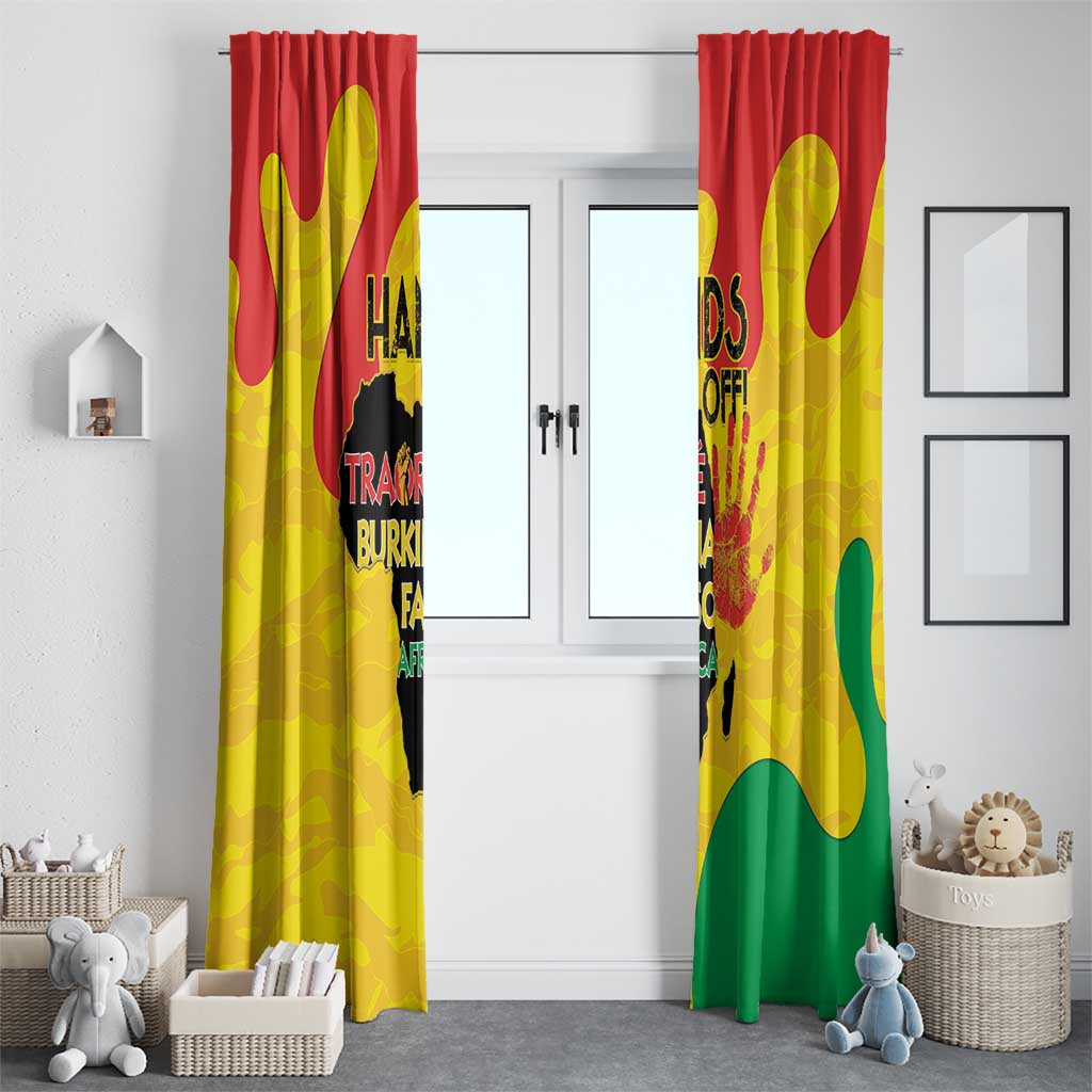 Hands Off Traore Burkina Faso Africa Window Curtain