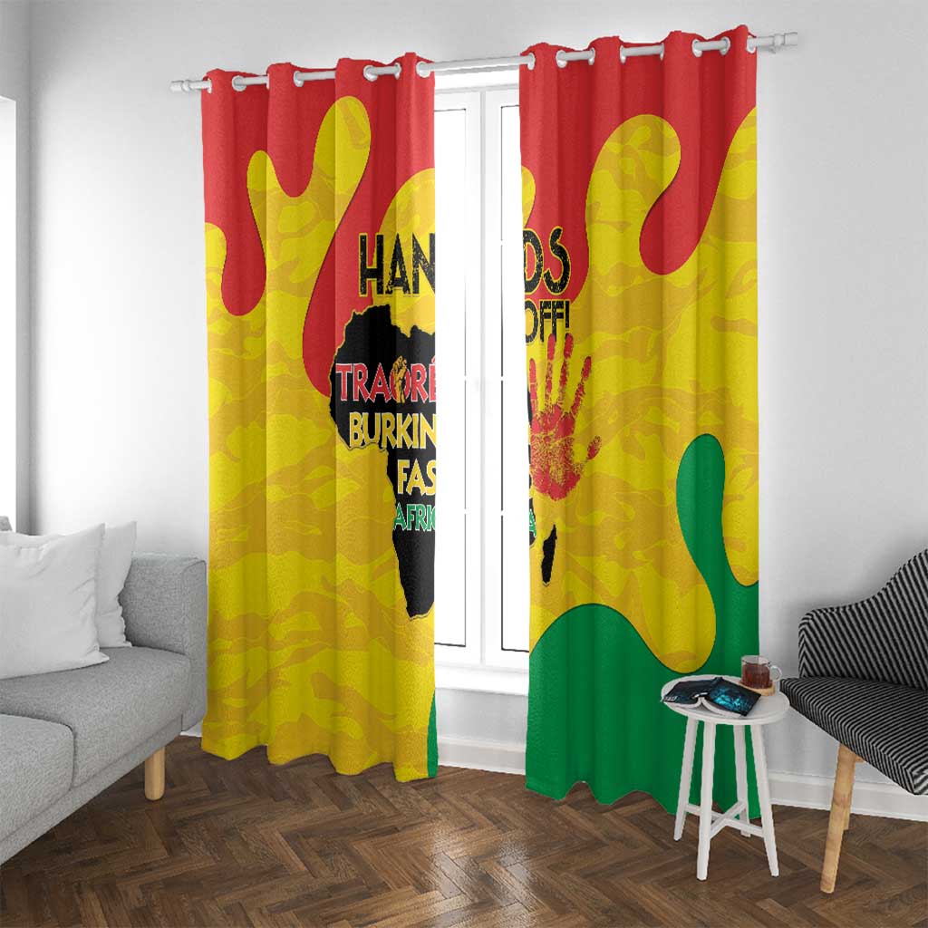Hands Off Traore Burkina Faso Africa Window Curtain