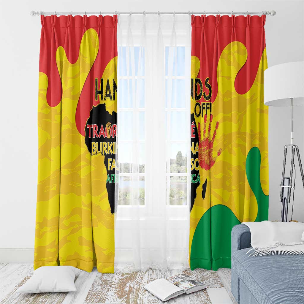 Hands Off Traore Burkina Faso Africa Window Curtain