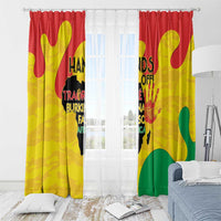 Hands Off Traore Burkina Faso Africa Window Curtain