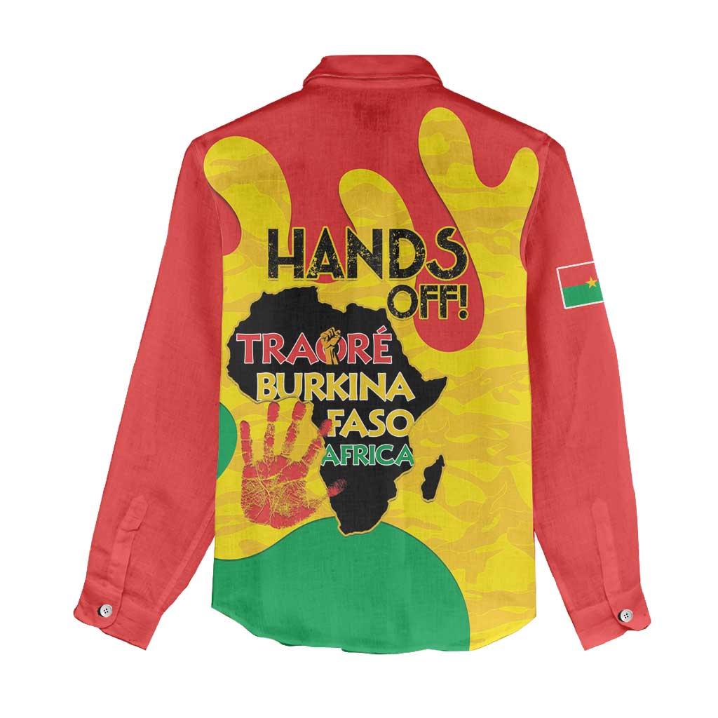 Hands Off Traore Burkina Faso Africa Women Casual Shirt