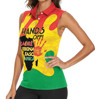 Hands Off Traore Burkina Faso Africa Women Sleeveless Polo Shirt