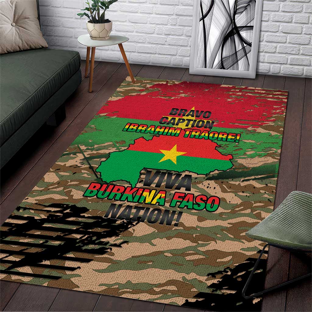 Burkina Faso Military Area Rug Bravo Caption Traore! Viva Burkina Faso Nation!