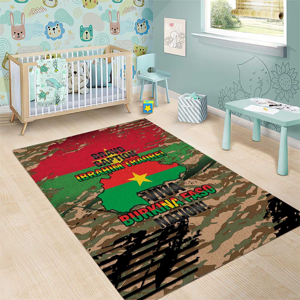 Burkina Faso Military Area Rug Bravo Caption Traore! Viva Burkina Faso Nation!