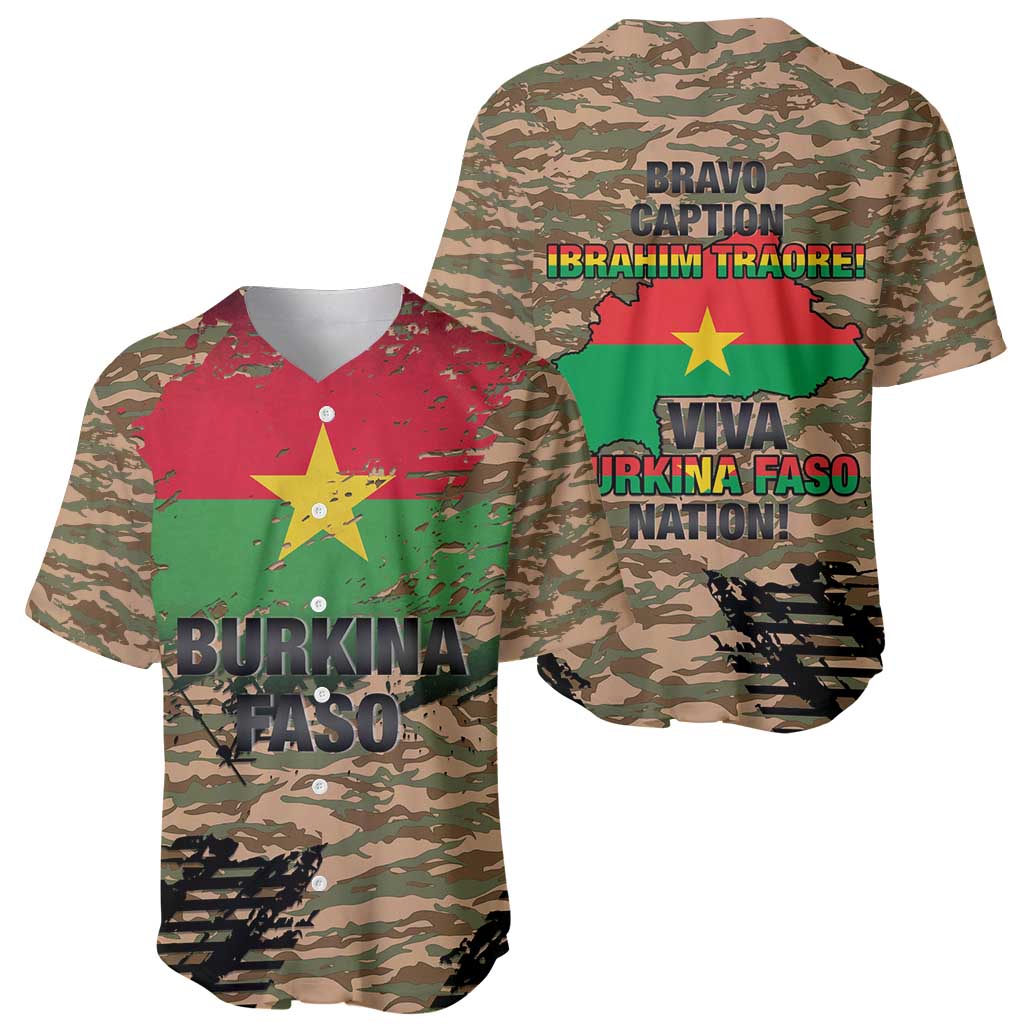 Burkina Faso Military Baseball Jersey Bravo Caption Traore! Viva Burkina Faso Nation!