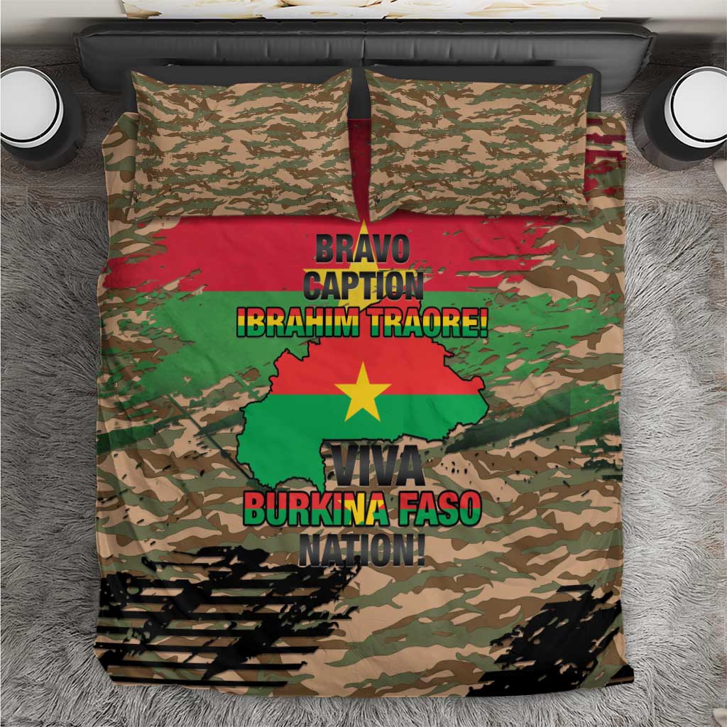 Burkina Faso Military Bedding Set Bravo Caption Traore! Viva Burkina Faso Nation!
