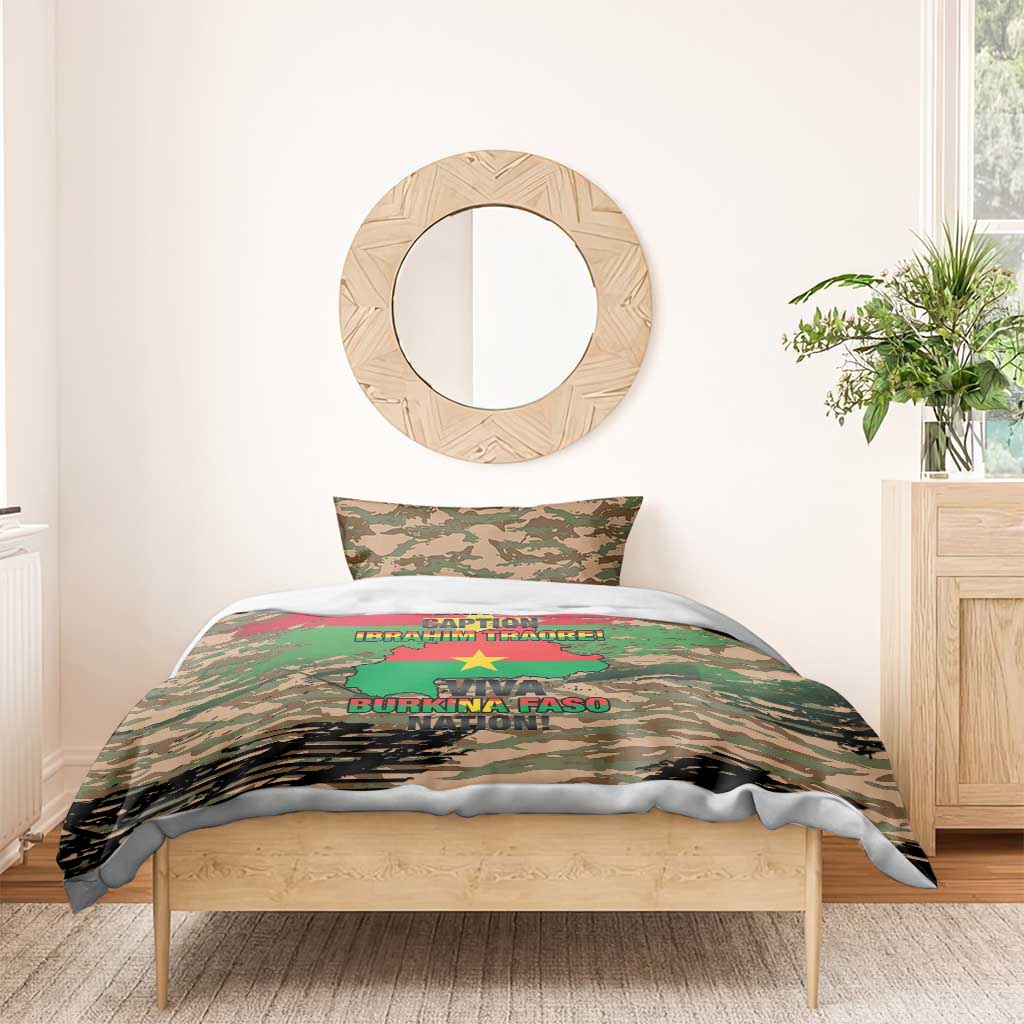 Burkina Faso Military Bedding Set Bravo Caption Traore! Viva Burkina Faso Nation!
