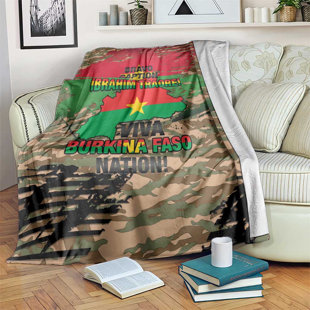 Burkina Faso Military Blanket Bravo Caption Traore! Viva Burkina Faso Nation!