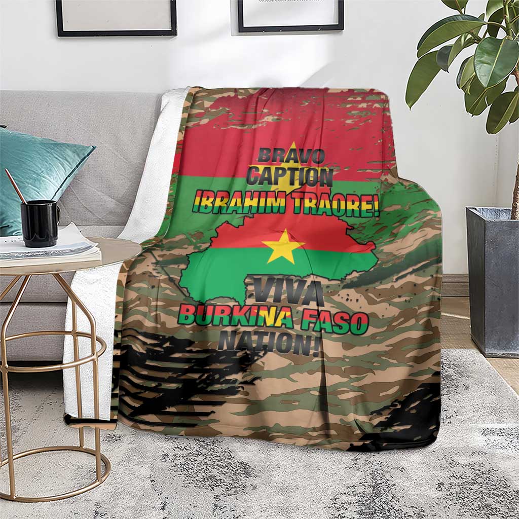 Burkina Faso Military Blanket Bravo Caption Traore! Viva Burkina Faso Nation!