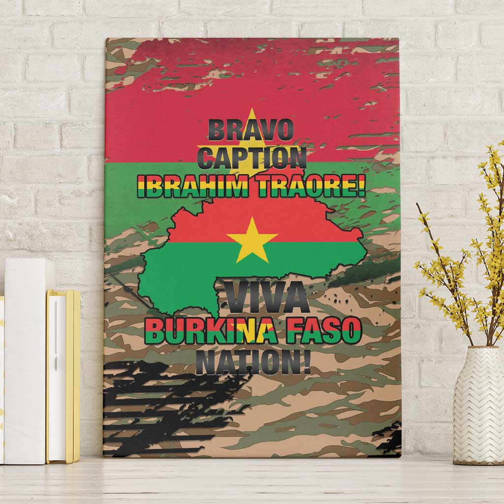 Burkina Faso Military Canvas Wall Art Bravo Caption Traore! Viva Burkina Faso Nation!
