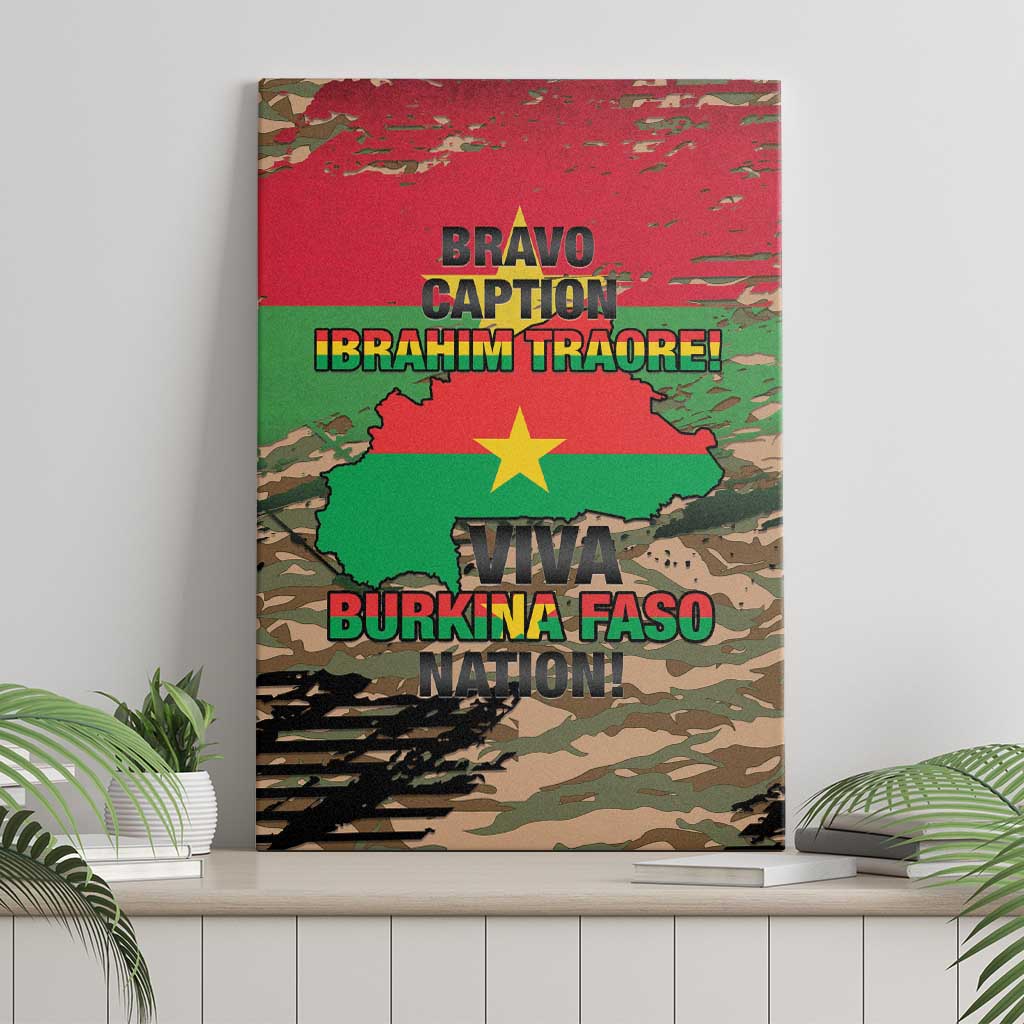 Burkina Faso Military Canvas Wall Art Bravo Caption Traore! Viva Burkina Faso Nation!