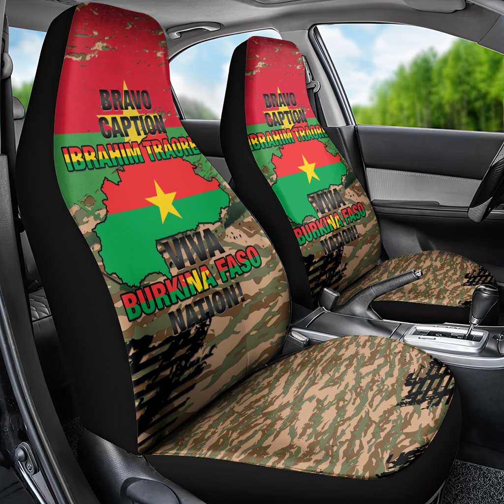 Burkina Faso Military Car Seat Cover Bravo Caption Traore! Viva Burkina Faso Nation!