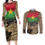 Burkina Faso Military Couples Matching Long Sleeve Bodycon Dress and Long Sleeve Button Shirt Bravo Caption Traore! Viva Burkina Faso Nation!