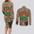 Burkina Faso Military Couples Matching Long Sleeve Bodycon Dress and Long Sleeve Button Shirt Bravo Caption Traore! Viva Burkina Faso Nation!