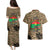 Burkina Faso Military Couples Matching Puletasi and Hawaiian Shirt Bravo Caption Traore! Viva Burkina Faso Nation!