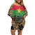 Burkina Faso Military Family Matching Off Shoulder Short Dress and Hawaiian Shirt Bravo Caption Traore! Viva Burkina Faso Nation!
