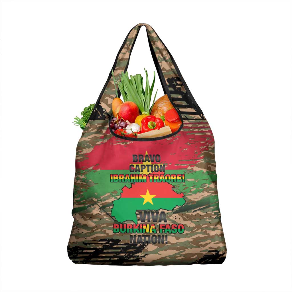 Burkina Faso Military Grocery Bag Bravo Caption Traore! Viva Burkina Faso Nation!
