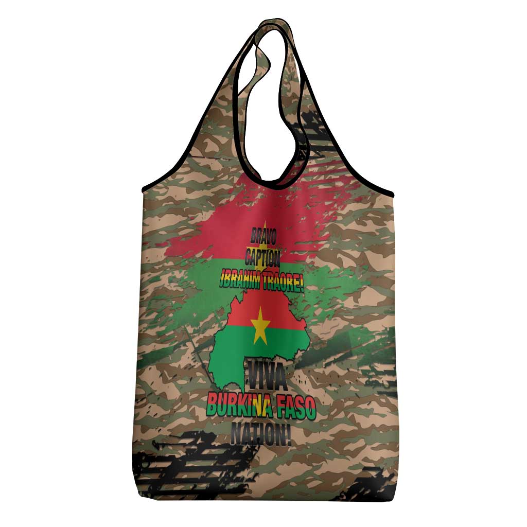 Burkina Faso Military Grocery Bag Bravo Caption Traore! Viva Burkina Faso Nation!