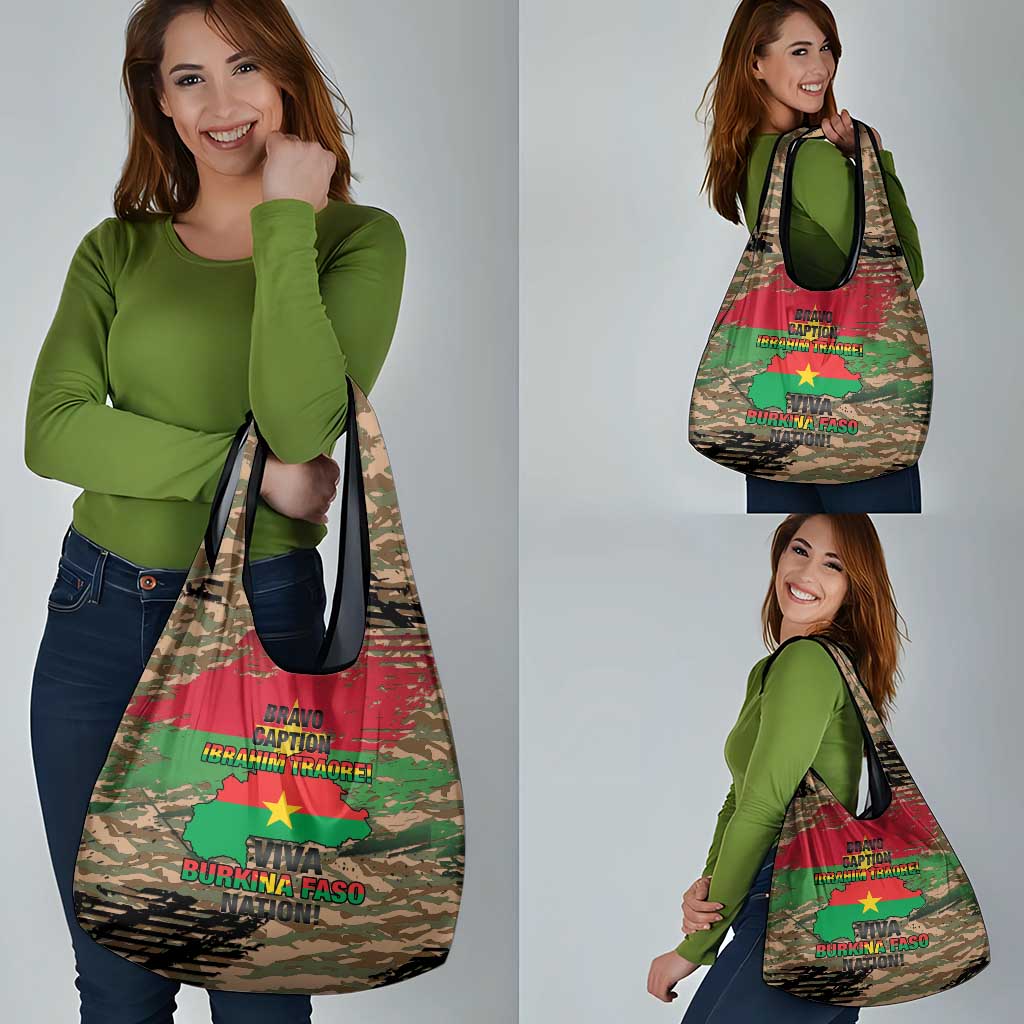 Burkina Faso Military Grocery Bag Bravo Caption Traore! Viva Burkina Faso Nation!