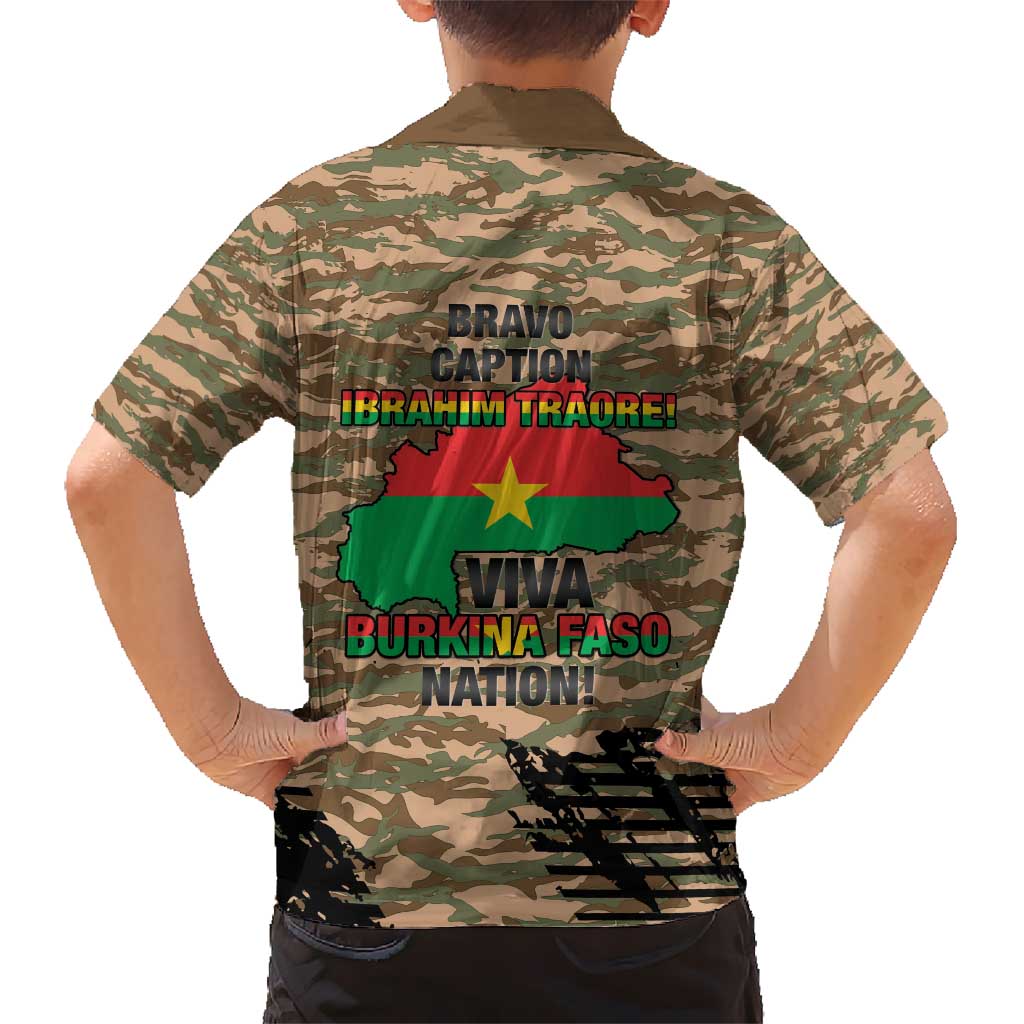 Burkina Faso Military Hawaiian Shirt Bravo Caption Traore! Viva Burkina Faso Nation!