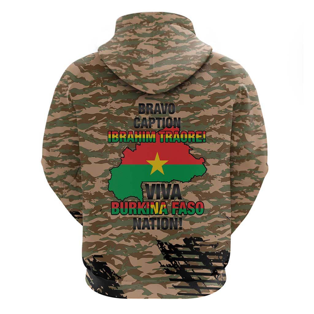 Burkina Faso Military Hoodie Bravo Caption Traore! Viva Burkina Faso Nation!