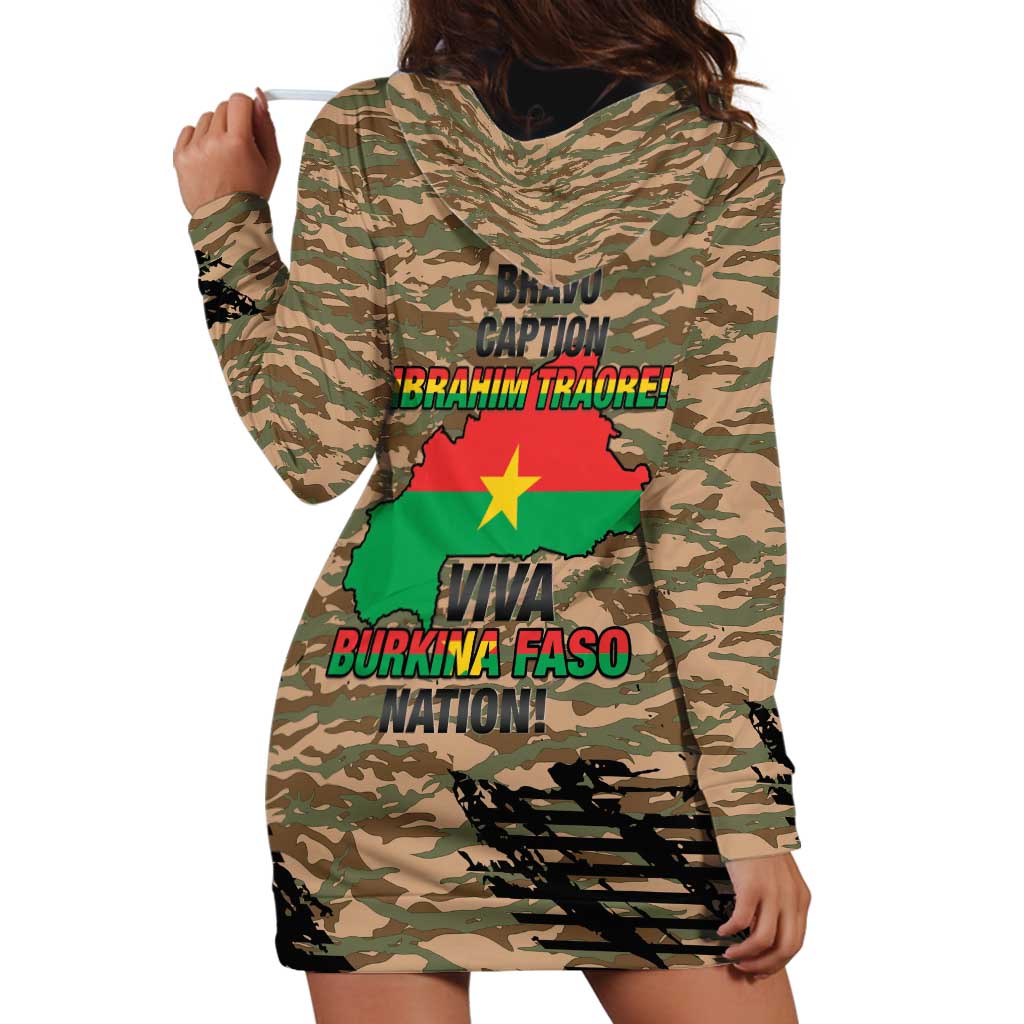 Burkina Faso Military Hoodie Dress Bravo Caption Traore! Viva Burkina Faso Nation!