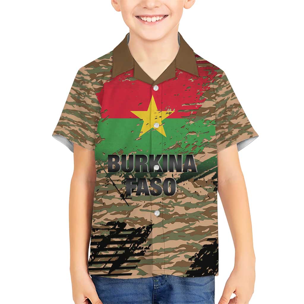 Burkina Faso Military Kid Hawaiian Shirt Bravo Caption Traore! Viva Burkina Faso Nation!