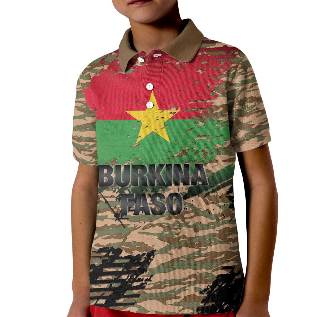 Burkina Faso Military Kid Polo Shirt Bravo Caption Traore! Viva Burkina Faso Nation!