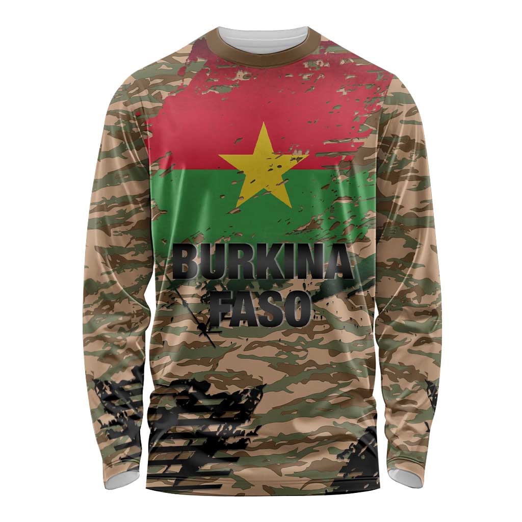 Burkina Faso Military Long Sleeve Shirt Bravo Caption Traore! Viva Burkina Faso Nation!