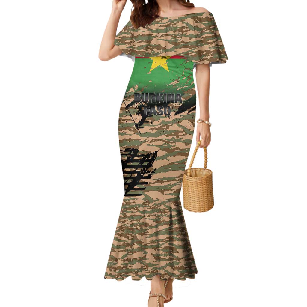 Burkina Faso Military Mermaid Dress Bravo Caption Traore! Viva Burkina Faso Nation!
