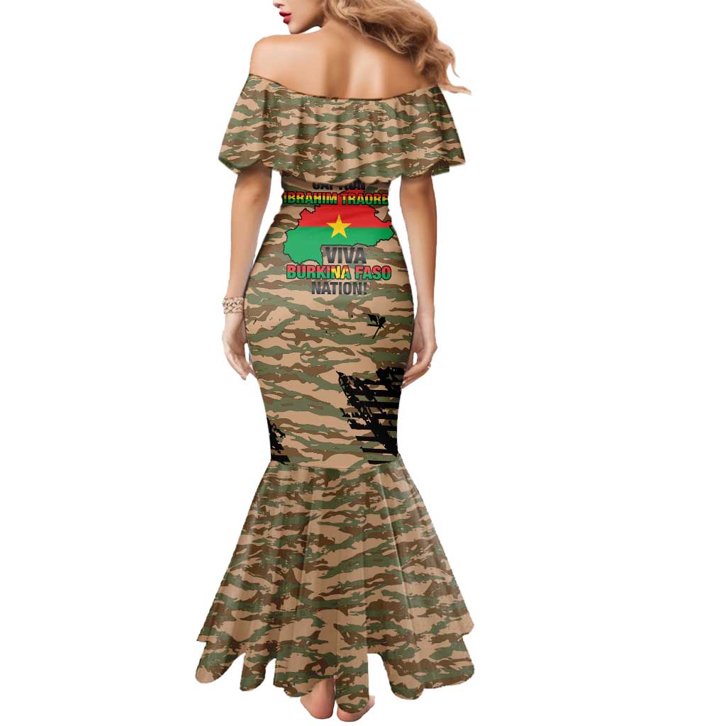 Burkina Faso Military Mermaid Dress Bravo Caption Traore! Viva Burkina Faso Nation!