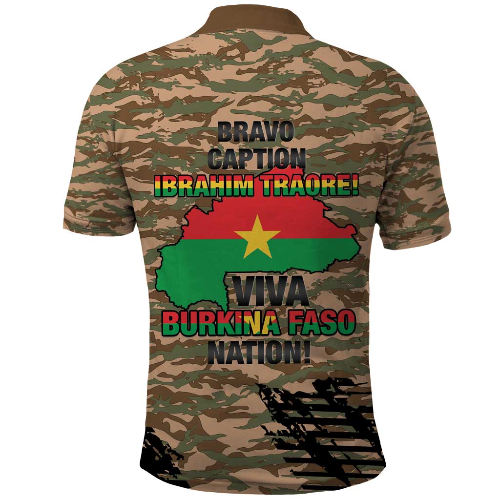 Burkina Faso Military Polo Shirt Bravo Caption Traore! Viva Burkina Faso Nation!