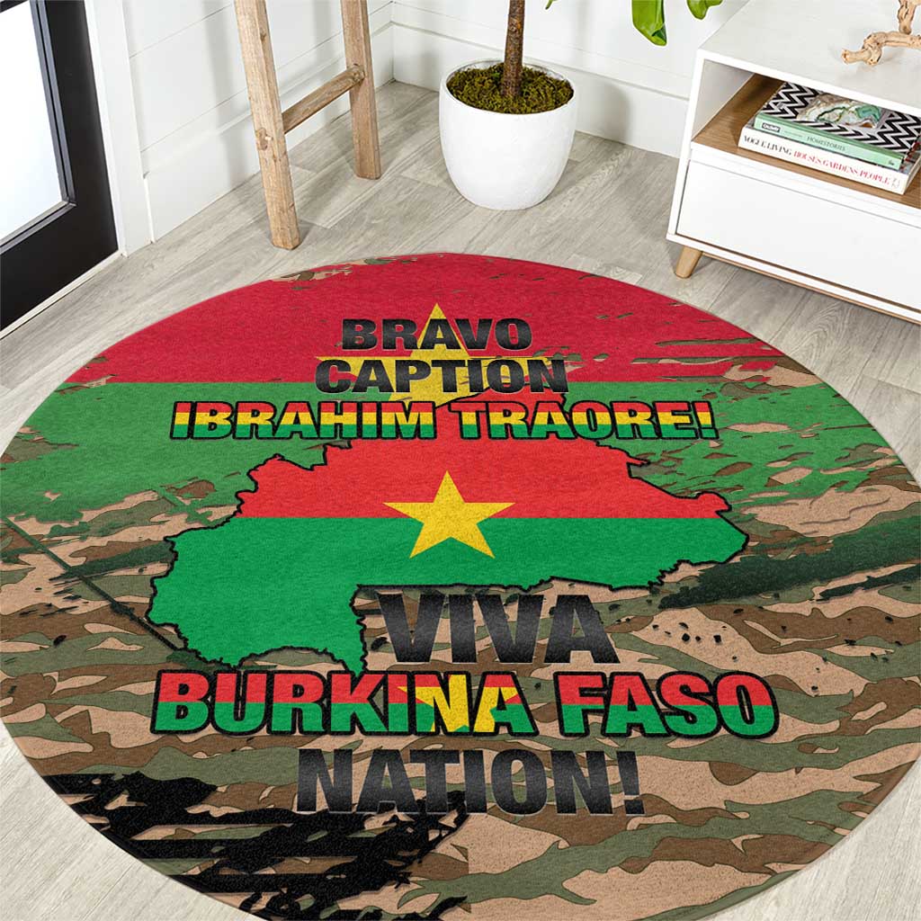 Burkina Faso Military Round Carpet Bravo Caption Traore! Viva Burkina Faso Nation!