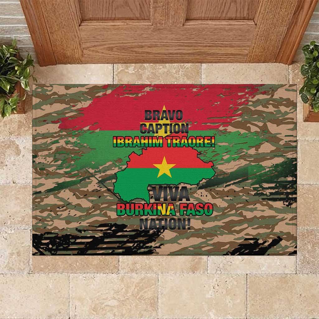 Burkina Faso Military Rubber Doormat Bravo Caption Traore! Viva Burkina Faso Nation!