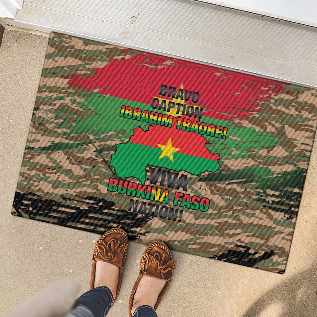 Burkina Faso Military Rubber Doormat Bravo Caption Traore! Viva Burkina Faso Nation!