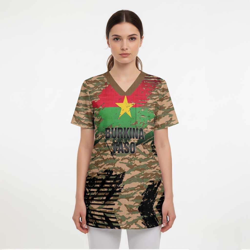 Burkina Faso Military Scrub Top Bravo Caption Traore! Viva Burkina Faso Nation! - Wonder Print Shop