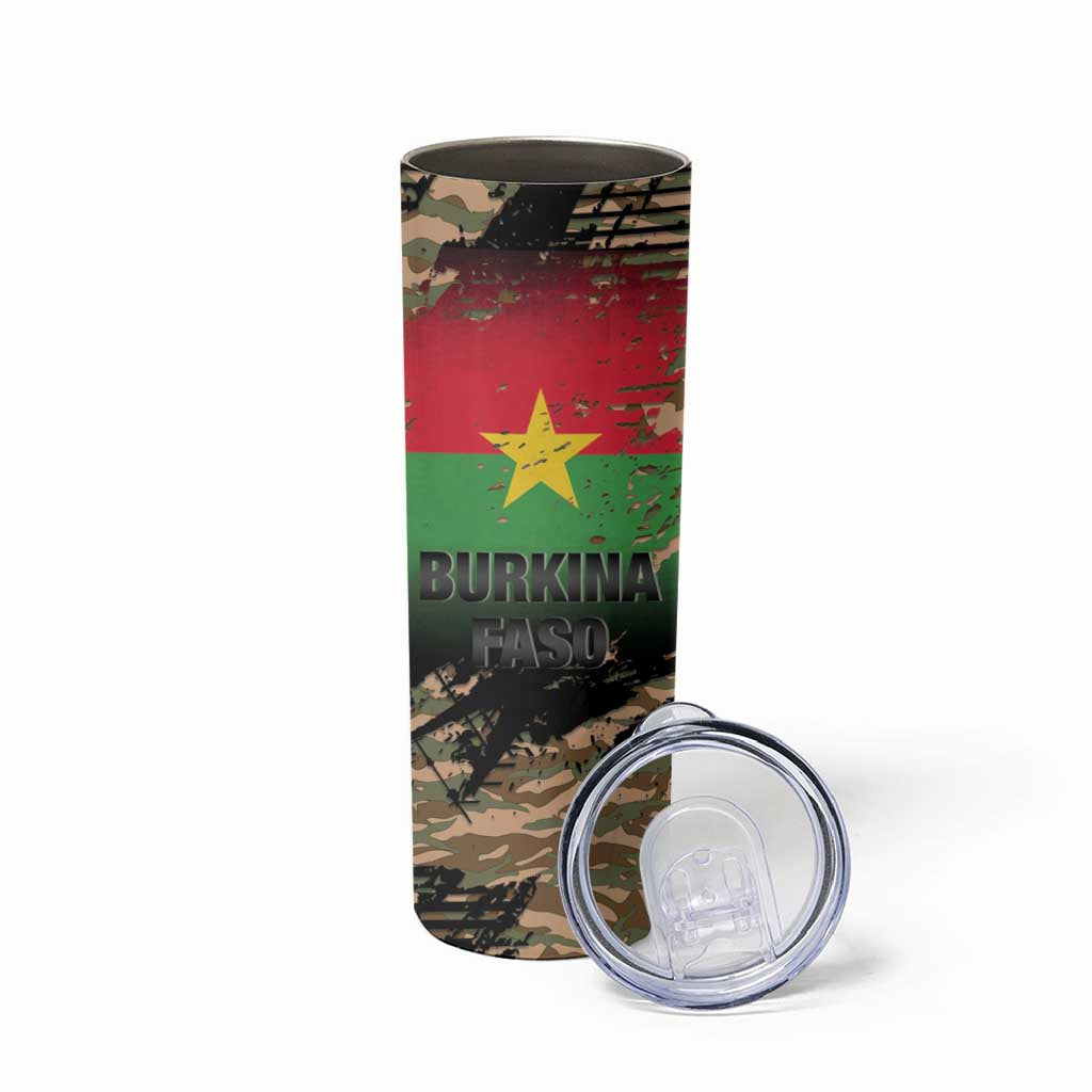 Burkina Faso Military Skinny Tumbler Bravo Caption Traore! Viva Burkina Faso Nation!