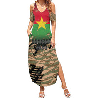 Burkina Faso Military Summer Maxi Dress Bravo Caption Traore! Viva Burkina Faso Nation!