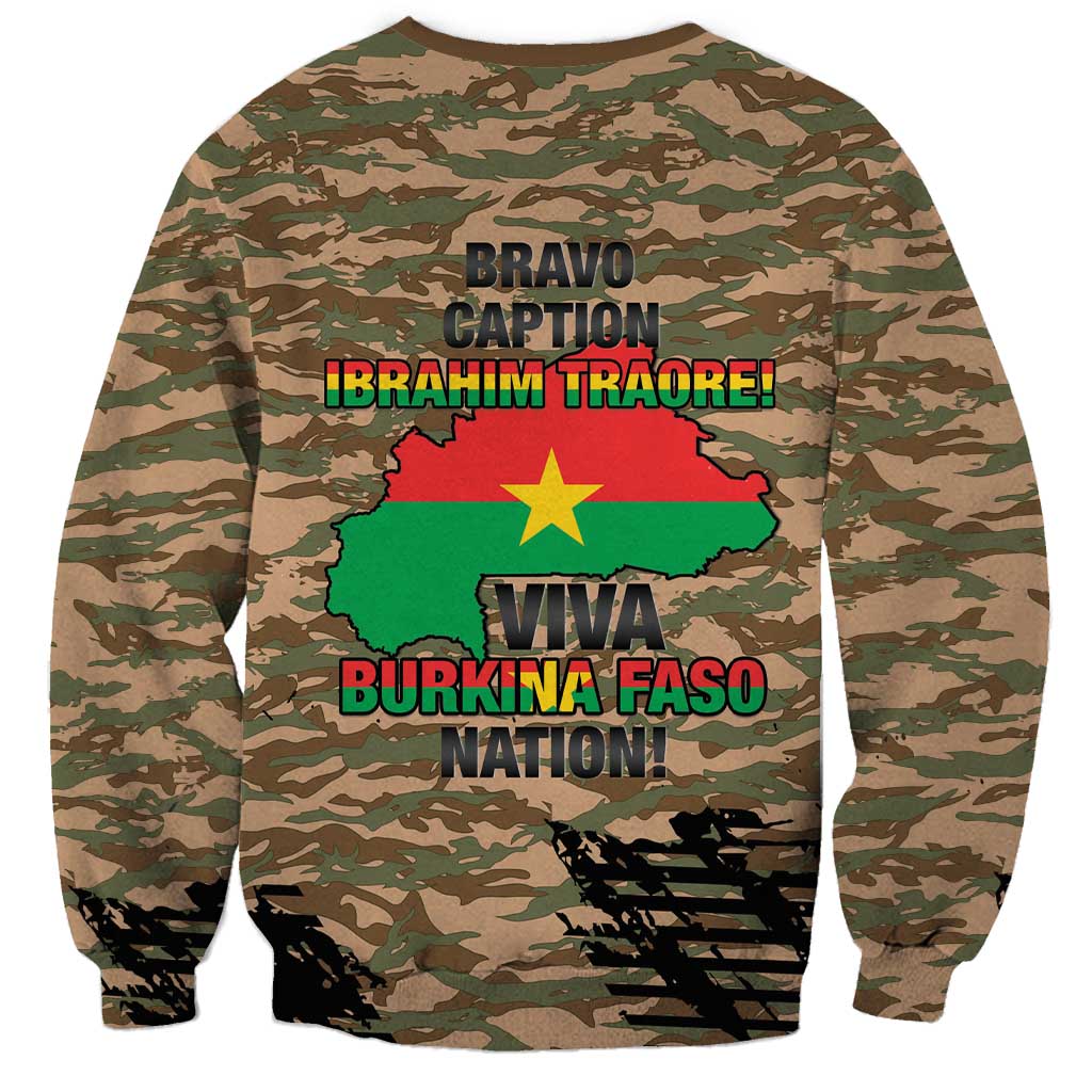 Burkina Faso Military Sweatshirt Bravo Caption Traore! Viva Burkina Faso Nation!