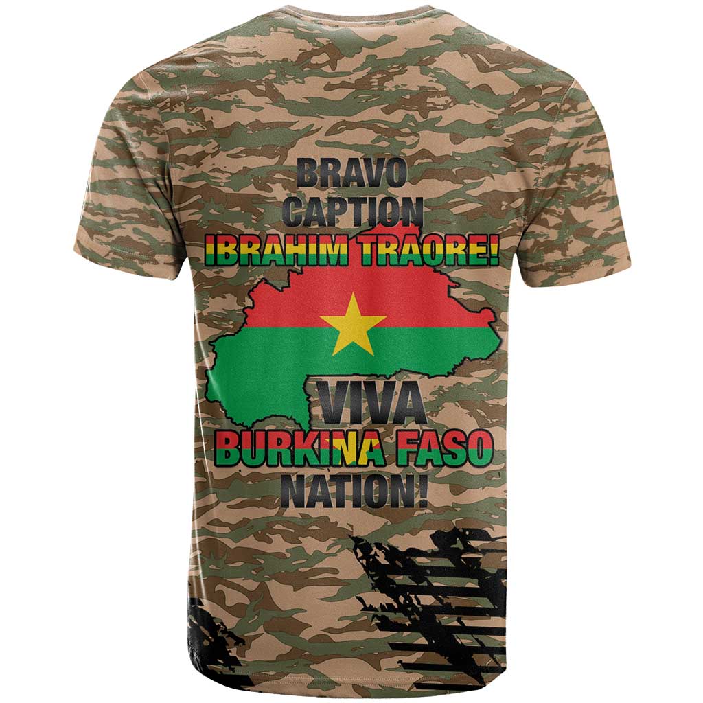 Burkina Faso Military T Shirt Bravo Caption Traore! Viva Burkina Faso Nation!