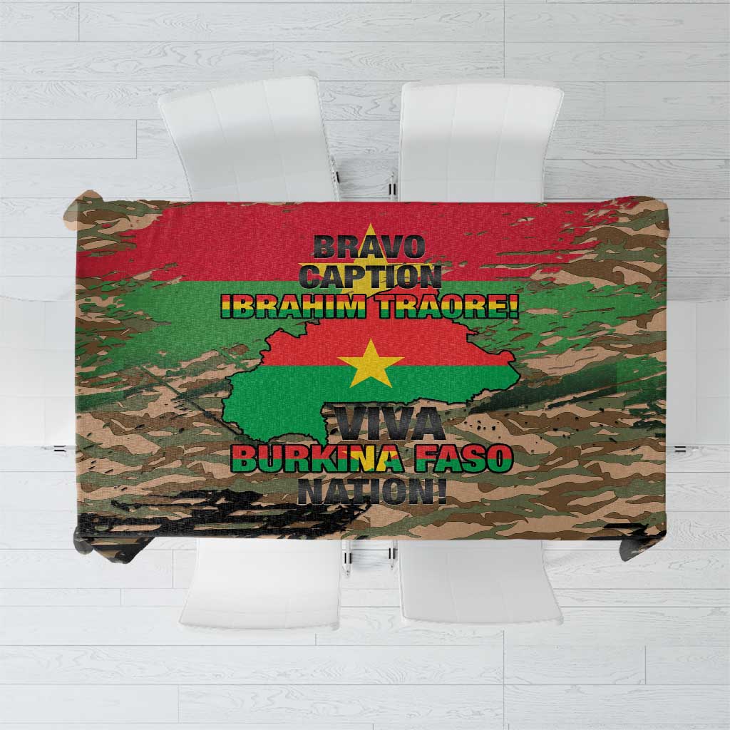 Burkina Faso Military Tablecloth Bravo Caption Traore! Viva Burkina Faso Nation!