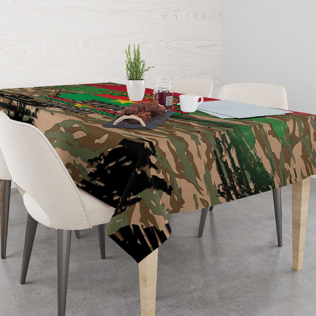 Burkina Faso Military Tablecloth Bravo Caption Traore! Viva Burkina Faso Nation!
