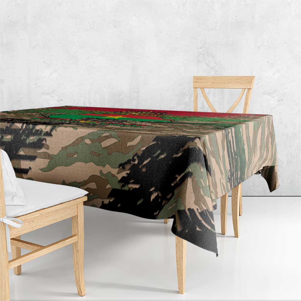 Burkina Faso Military Tablecloth Bravo Caption Traore! Viva Burkina Faso Nation!