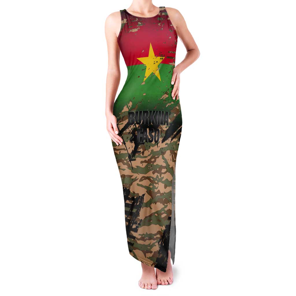Burkina Faso Military Tank Maxi Dress Bravo Caption Traore! Viva Burkina Faso Nation!