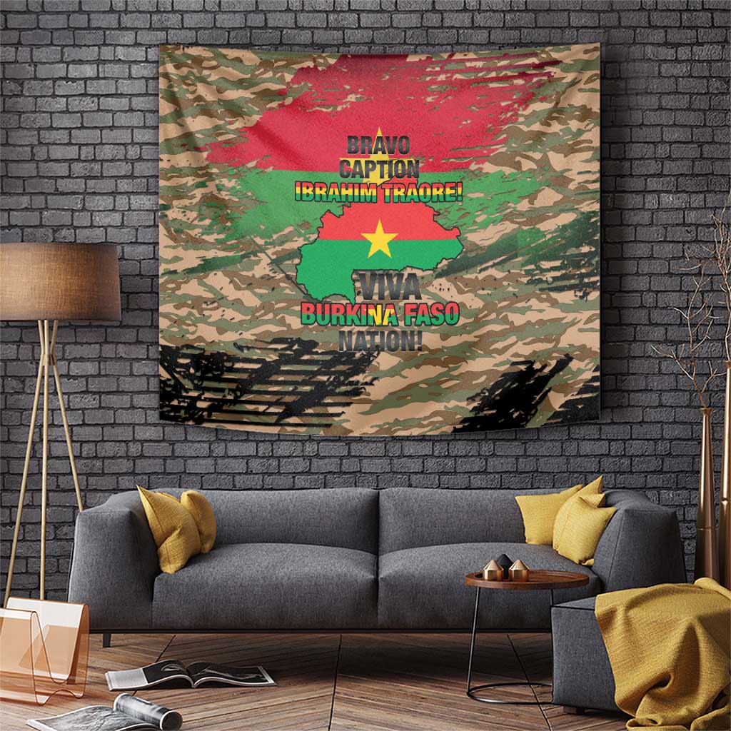 Burkina Faso Military Tapestry Bravo Caption Traore! Viva Burkina Faso Nation!