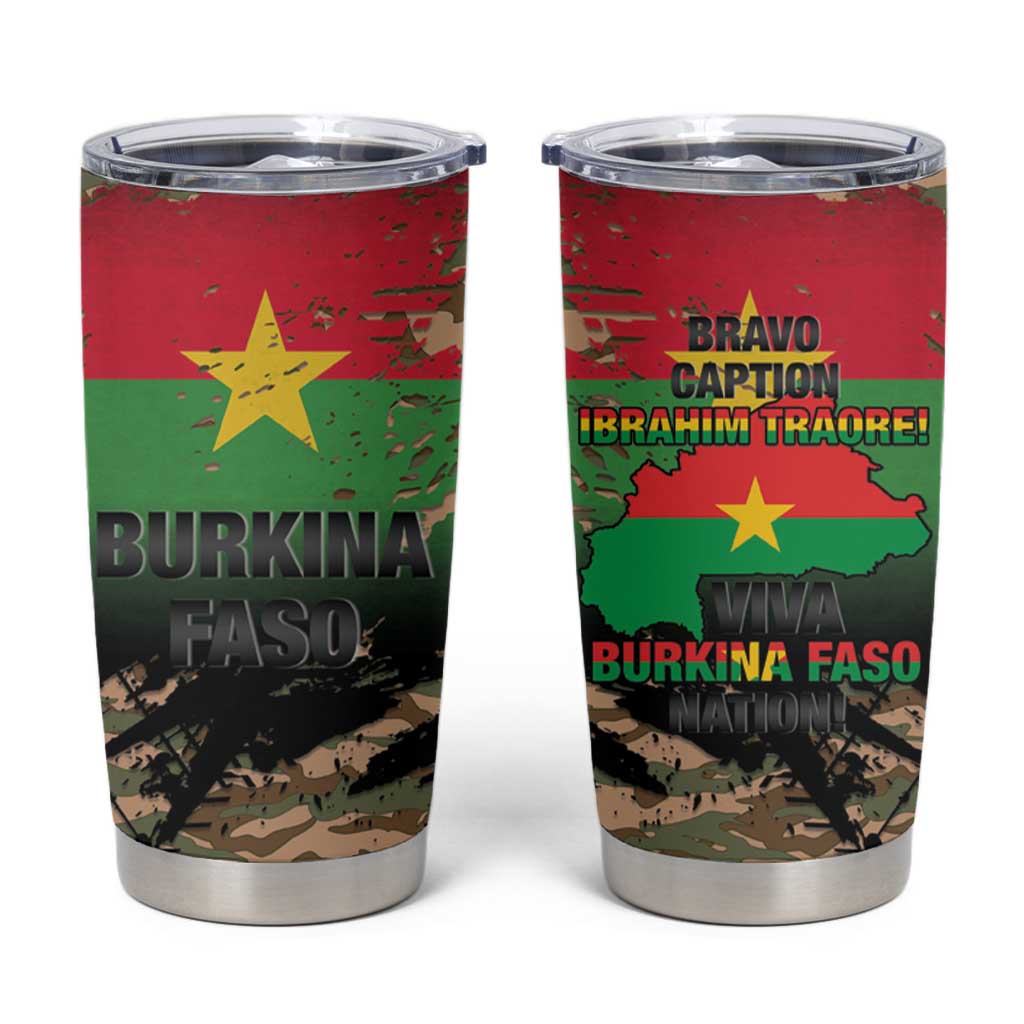 Burkina Faso Military Tumbler Cup Bravo Caption Traore! Viva Burkina Faso Nation!